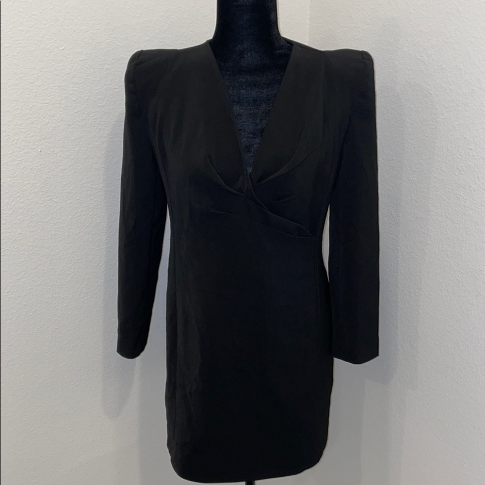Black Dress with Shoulder Pads